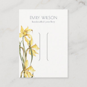Cute Yellow Daffodil Floral Hair Clip display Visitekaartje