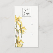 Cute Yellow Daffodil Floral Logo earing display Visitekaartje (Voorkant)