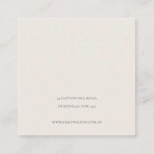 Cute Yellow Daffodil Floral Stud Earning Display Vierkante Visitekaartje (Achterkant)