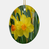 Cute Yellow Daffodil Spring Flowers Floral Keramisch Ornament (Rechts)