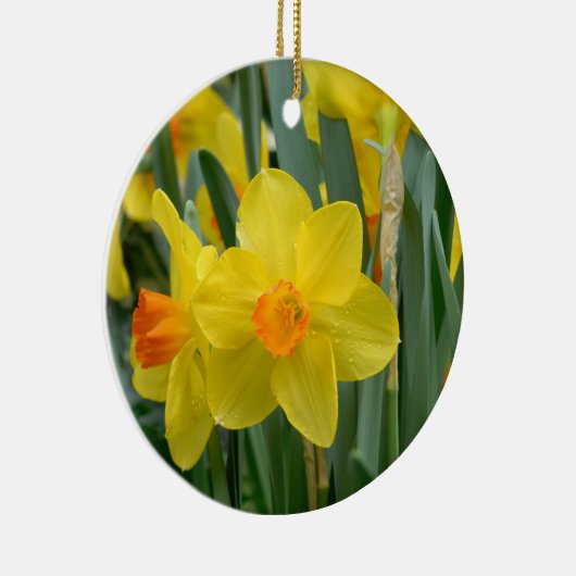 Cute Yellow Daffodil Spring Flowers Floral Keramisch Ornament (Rechts)