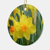 Cute Yellow Daffodil Spring Flowers Floral Keramisch Ornament (Links)
