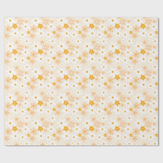 Cute Yellow Daisy Cadeaupapier (Vlak)