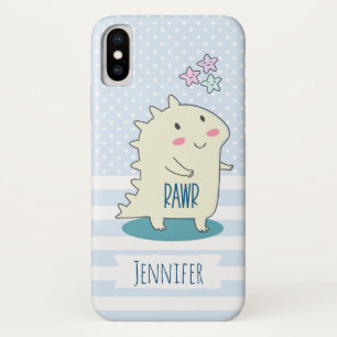 Cute Yellow Dino met Happy Stars Case-Mate iPhone Case