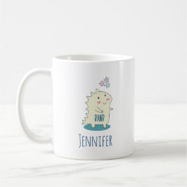 Cute Yellow Dino met Happy Stars Koffiemok