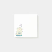 Cute Yellow Dino met Happy Stars Post-it® Notes (Voorkant)