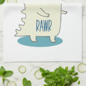 Cute Yellow Dino met Happy Stars Theedoek (Gevouwen)