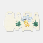 Cute Yellow Dinosaur Boy Birthday Party Bedankdoosjes (Uitgevouwen)