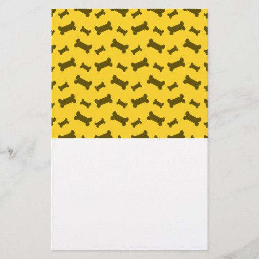 Cute yellow dog botten Patroon Briefpapier (Voorkant)