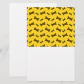 Cute yellow dog botten Patroon Briefpapier (Voorkant / Achterkant)