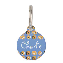 Cute Yellow Dog Head Pattern naam