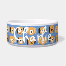 Cute Yellow Dog Head Pattern naam