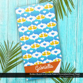 Cute Yellow Duck and Hearts Pattern Personalized Strandlaken