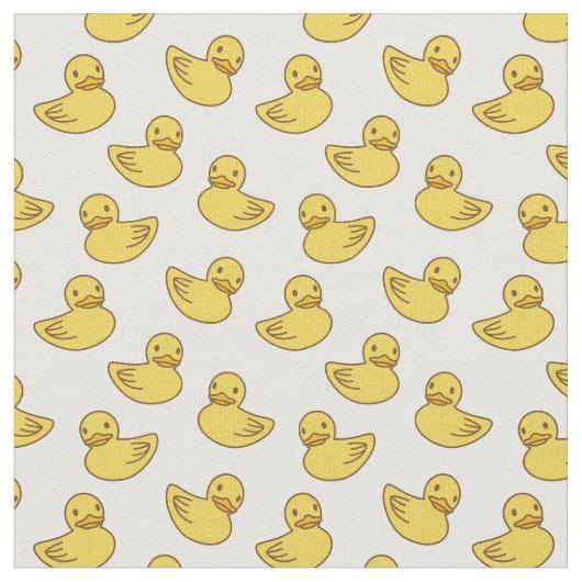 Cute Yellow Duck Baby shower Ducky Pattern Stof (Close Up)
