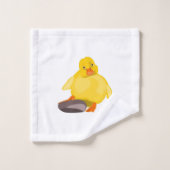 Cute Yellow Duck Bad Handdoek (Wasdoekje)