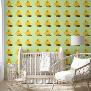 Cute Yellow Duck Behang