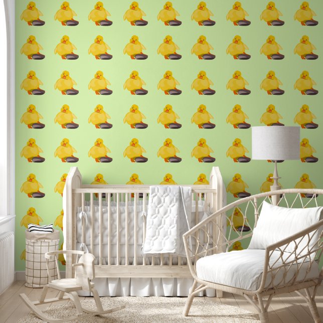 Cute Yellow Duck Behang (Kinderen)
