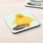 Cute Yellow Duck Bier Onderzetter (Linkerzijde)