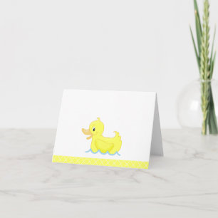 Cute Yellow Duck Gepersonaliseerd briefkaart