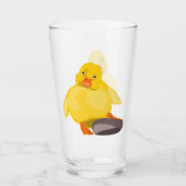 Cute Yellow Duck Glas (Achterkant)