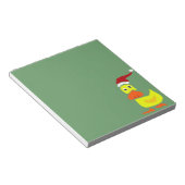 Cute Yellow Duck in Santa Hat Notitieblok (Schuin)