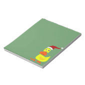 Cute Yellow Duck in Santa Hat Notitieblok (Linkerzijde)