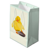Cute Yellow Duck Medium Cadeauzakje (Achterkant Gekanteld)