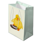 Cute Yellow Duck Medium Cadeauzakje (Voorkant Gekanteld)