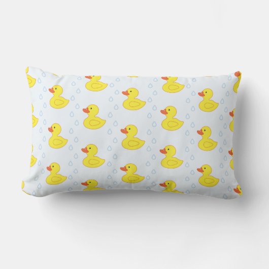 Cute Yellow Duck Pattern Baby Girl Kussen (Voorkant)
