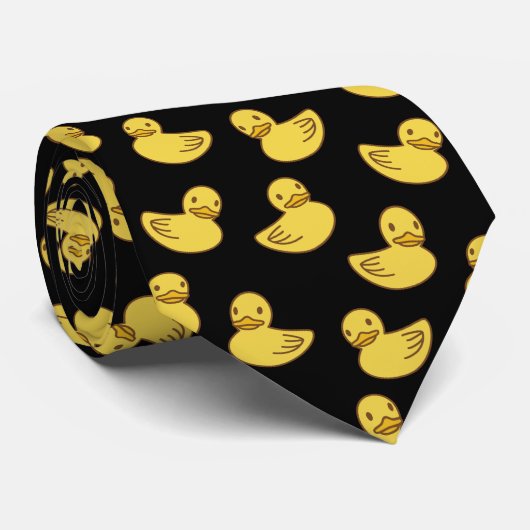 Cute Yellow Duck Pattern Ducky Stropdas (Opgerold)