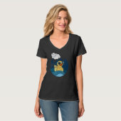 Cute Yellow Duck Rubber Ducky Du T-shirt (Voorkant volledig)