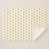 Cute Yellow Duck Sherpa Deken (Voorkant (horizontaal))