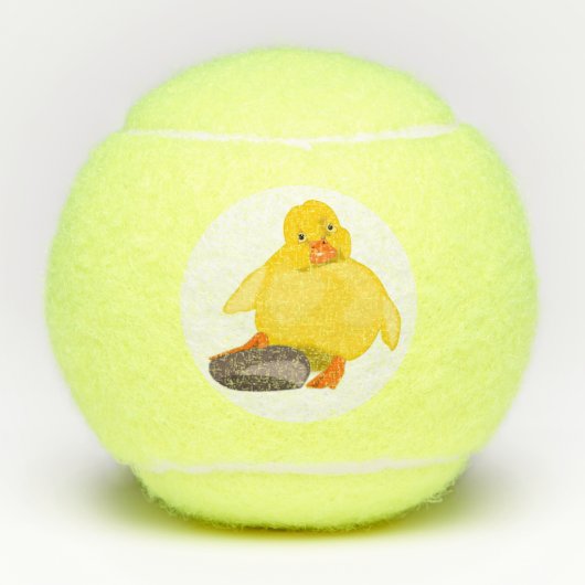 Cute Yellow Duck Tennisballen (Voorkant)
