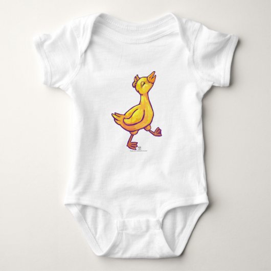 Cute Yellow Ducking Baby Creeper Romper (Voorkant)