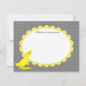 Cute Yellow Ducky Baby shower Advice Card Kaart (Voorkant)