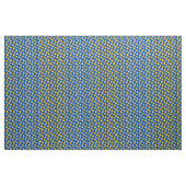 Cute Yellow Ducky Pattern Royal Blue Stof (Yard (91,4 cm))