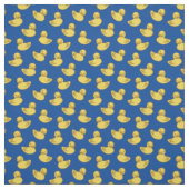 Cute Yellow Ducky Pattern Royal Blue Stof (Swatch)