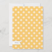 Cute Yellow Ducky Polkadot Baby shower Tea Party Kaart (Achterkant)