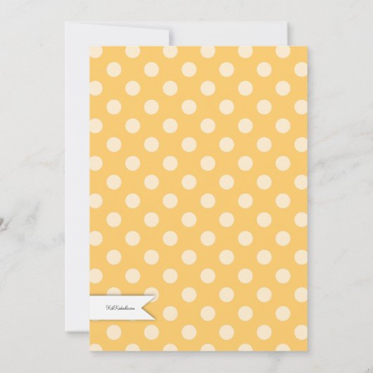 Cute Yellow Ducky Polkadot Baby shower Tea Party Kaart (Achterkant)