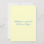 Cute yellow Easter Chick-uitnodigingen Kaart (Achterkant)