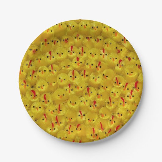Cute Yellow Easter Chicken Pattern Bord (Voorkant)