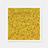 Cute Yellow Easter Chicken Pattern Paper Napkin Servet (Voorkant)