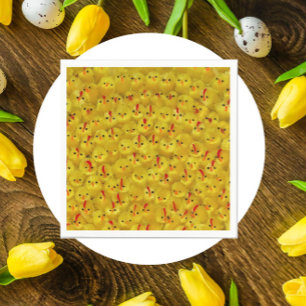 Cute Yellow Easter Chicken Pattern Paper Napkin Servet