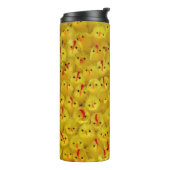 Cute Yellow Easter Chicken Pattern Thermal Tumbler Thermosbeker (Gedraaid links)