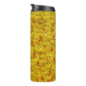 Cute Yellow Easter Chicken Pattern Thermal Tumbler Thermosbeker (Geroteerd rechts)