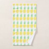 Cute Yellow en Green Waterverf Pineapple Pattern Bad Handdoek (Handdoek)
