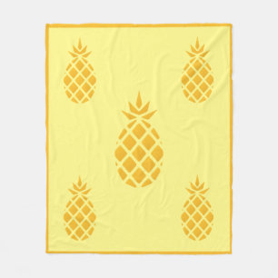 Cute Yellow en Oranje ananas Fleece Deken