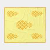 Cute Yellow en Oranje ananas Fleece Deken (Voorkant (Horizontaal))