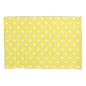 Cute Yellow en White Polka Dots Kussensloop (Voorkant)