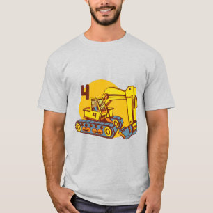 Cute Yellow Excavator Machines T-shirt